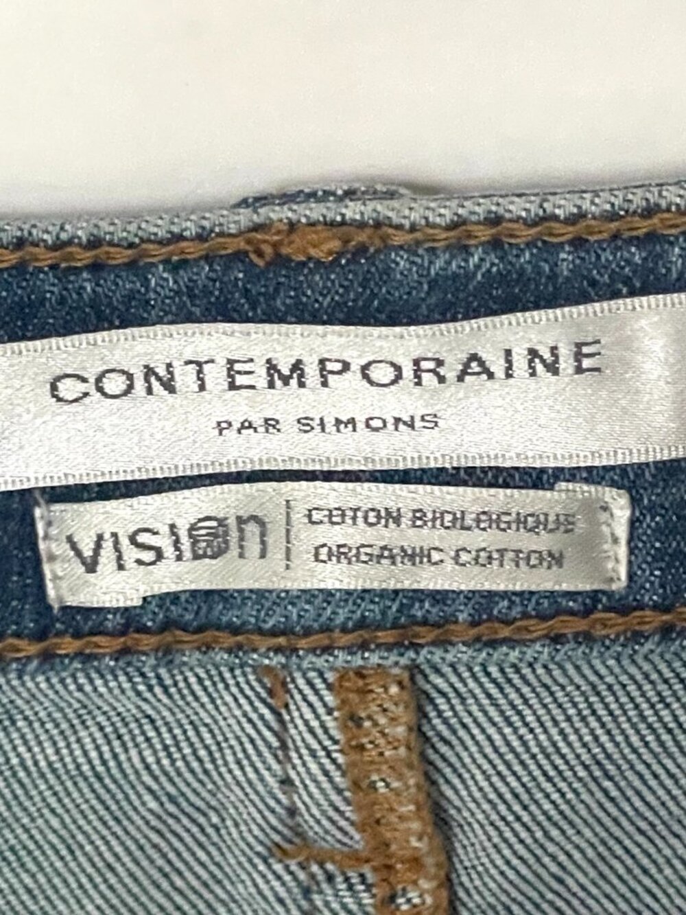 Contemporaine Vision by Simons Stretch Denim A-Line Midi Skirt 12 NWOT - Picture 7 of 8